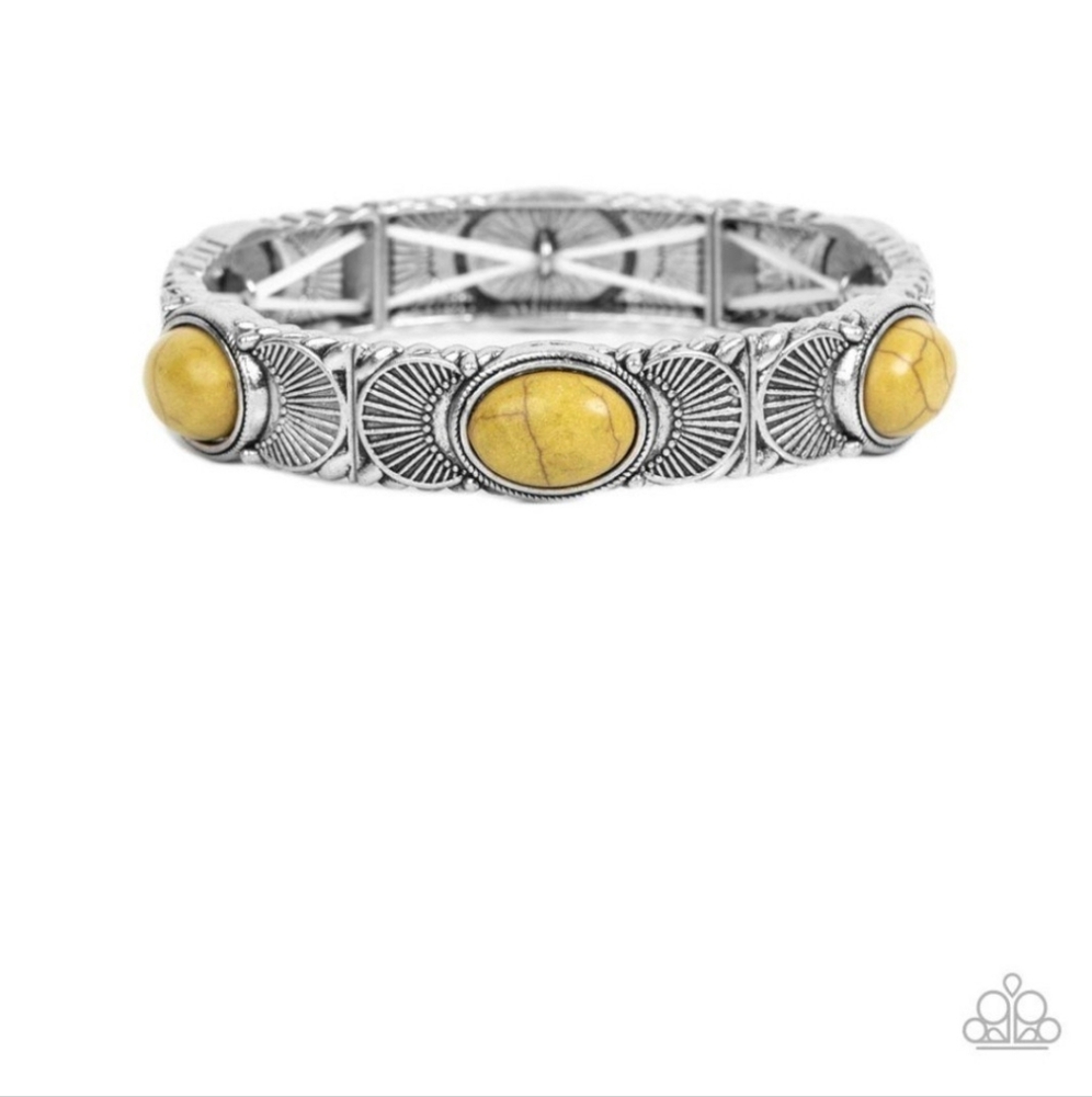 Green Bracelet Desert Skyline Silver Bracelet Fashion Jewerly